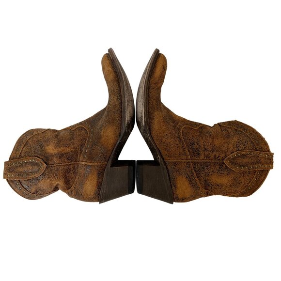 Idyllwind Miranda Lambert Brown Leather Stud Ankle Cowgirl Boots 8.5B J10072 - Picture 10 of 15